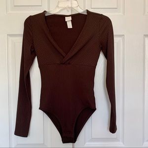 S H&M Brown Bodysuit